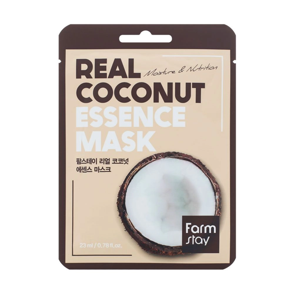 Тканевая маска для лица с экстрактом кокоса - FarmStay Real Coconut Essence Mask, 23 мл, 1 шт - фото N3