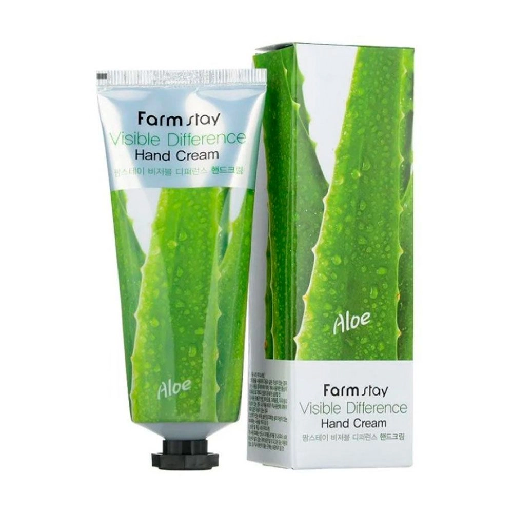 Крем для рук с экстрактом алоэ - FarmStay Visible Difference Hand Cream Aloe, 100 г - фото N1