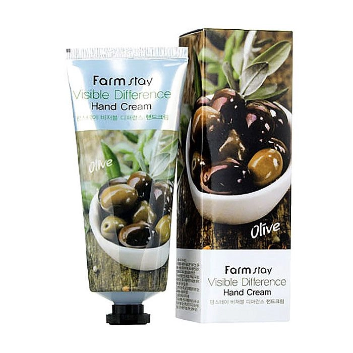 Крем для рук з екстрактом оливи - FarmStay Visible Difference Hand Cream Olive, 100 мл - фото N1