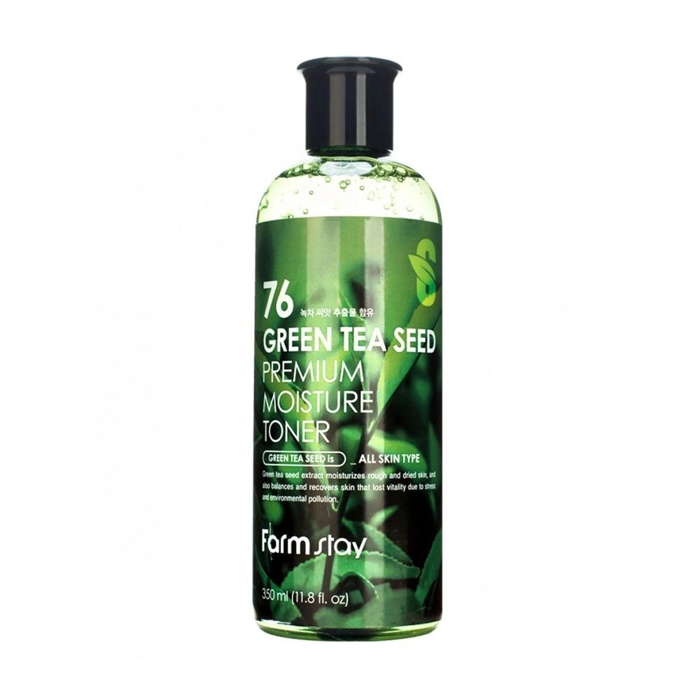 FarmStay Зволожувальний тонер для обличчя Green Tea Seed Premium Moisture Toner з насінням зеленого чаю, 350 мл - фото N1