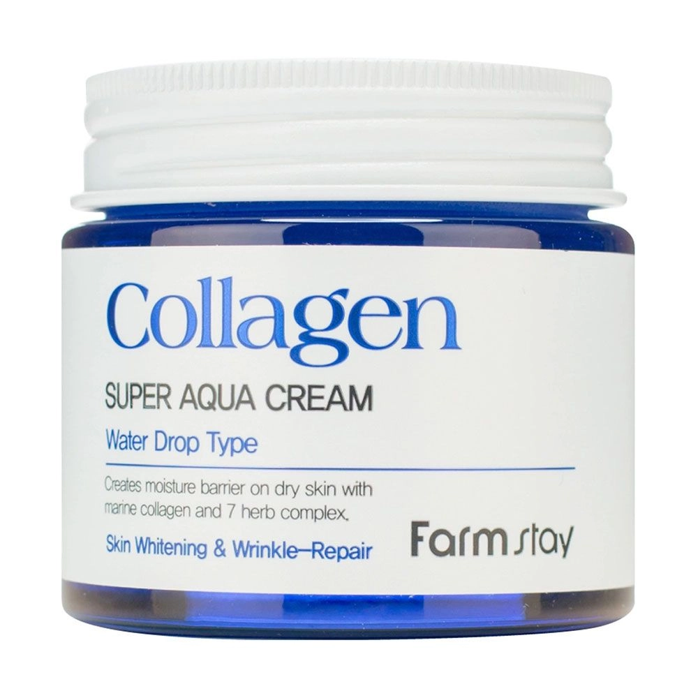 FarmStay Зволожувальний крем для обличчя Collagen Super Aqua Cream з колагеном, 80 мл - фото N1