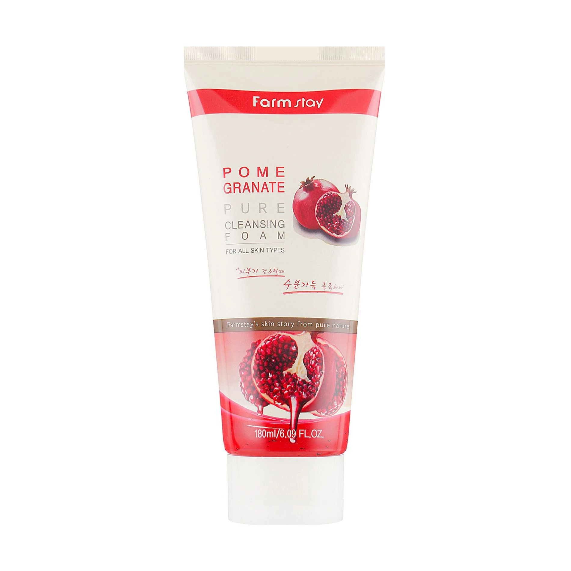 FarmStay Пенка для умывания Pomegranate Pure Cleansing Foam с экстрактом граната, 180 мл - фото N1