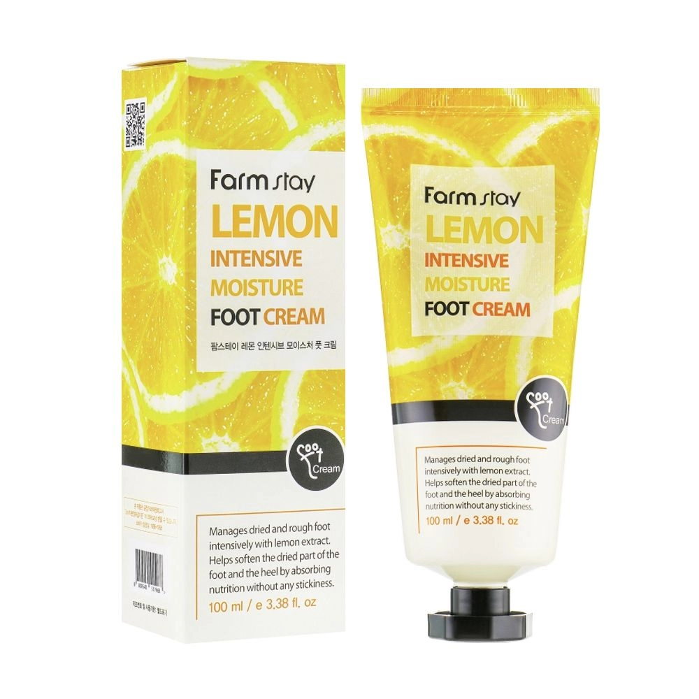FarmStay Крем для ніг Lemon Intensive Moisture Foot Cream з екстрактом лимона, 100 мл - фото N1