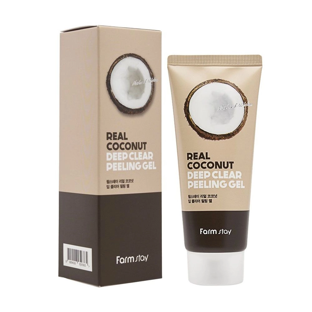 FarmStay Пилинг-гель для лица Real Coconut Deep Clear Peeling Gel с экстрактом кокоса, 100 мл - фото N1