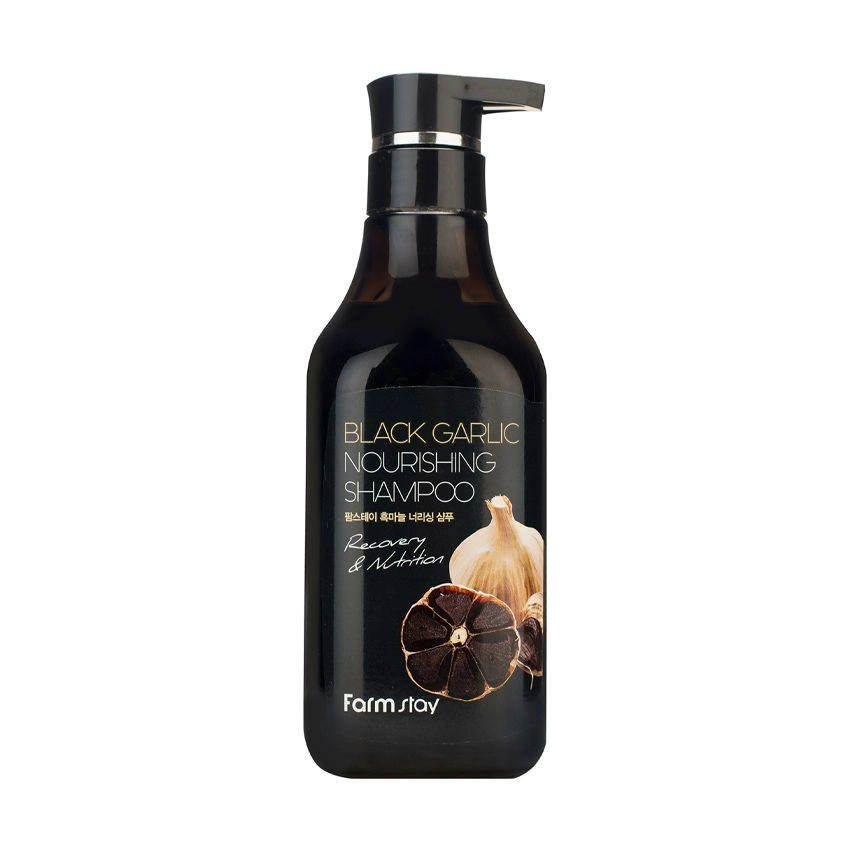 FarmStay Питательный шампунь для волос Nourishing Shampooс с черным чесноком, 530 мл - фото N1