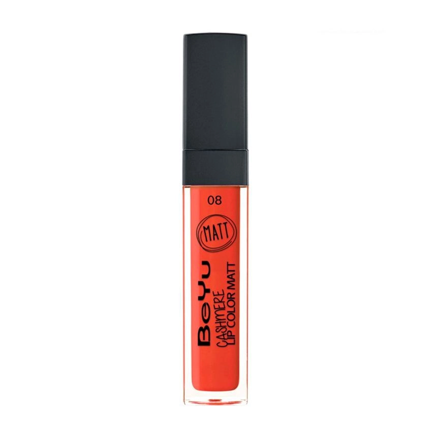 BeYu Блеск для губ матовый Cashmere Lip Color Matt 08, 6,5 мл - фото N1