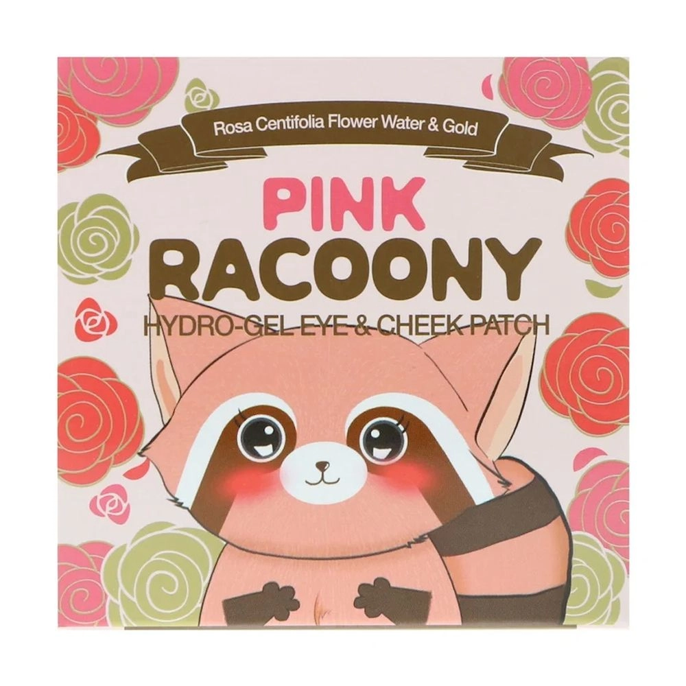 Secret Key Гідрогелеві патчі для очей та вилиць Pink Racoony Hydro-Gel Eye & Cheek Patch з трояндою, 60 шт - фото N2