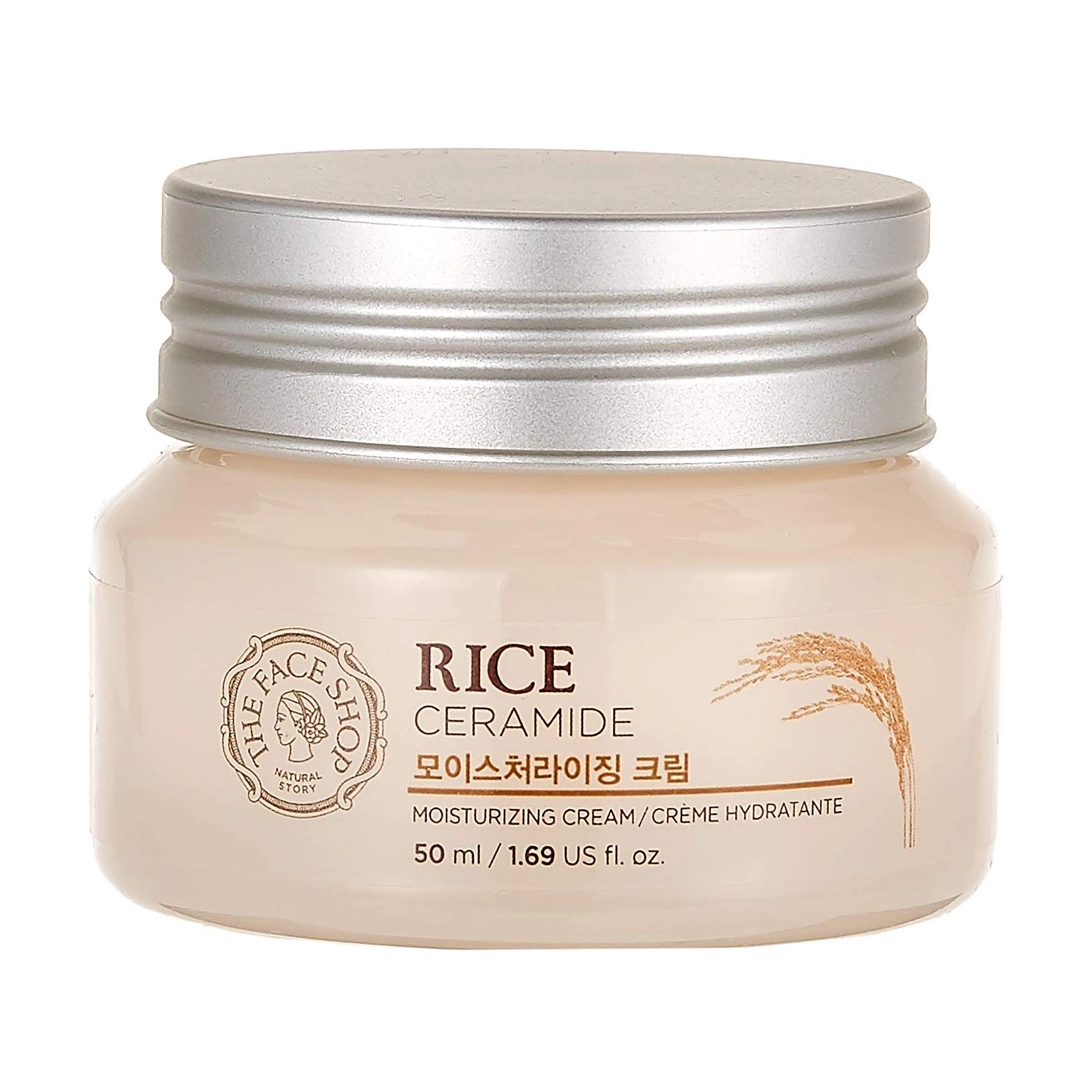 The Face Shop Зволожувальний крем для обличчя Rice Ceramide Moisturizing Cream з керамідами та екстрактом рису, 50 мл - фото N1