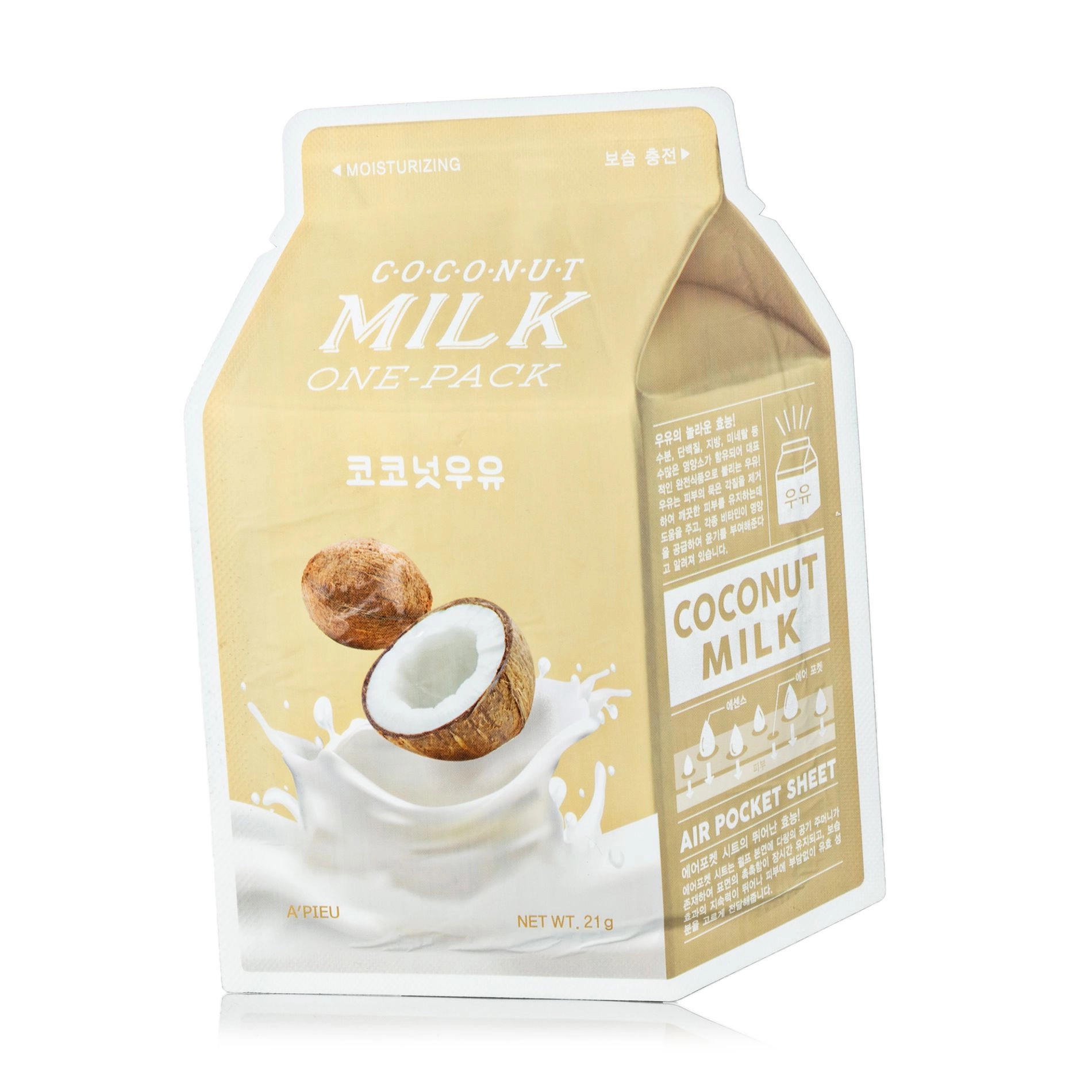 A'pieu Тканинна маска для обличчя Coconut Milk One-Packk Кокос, 21 г - фото N1