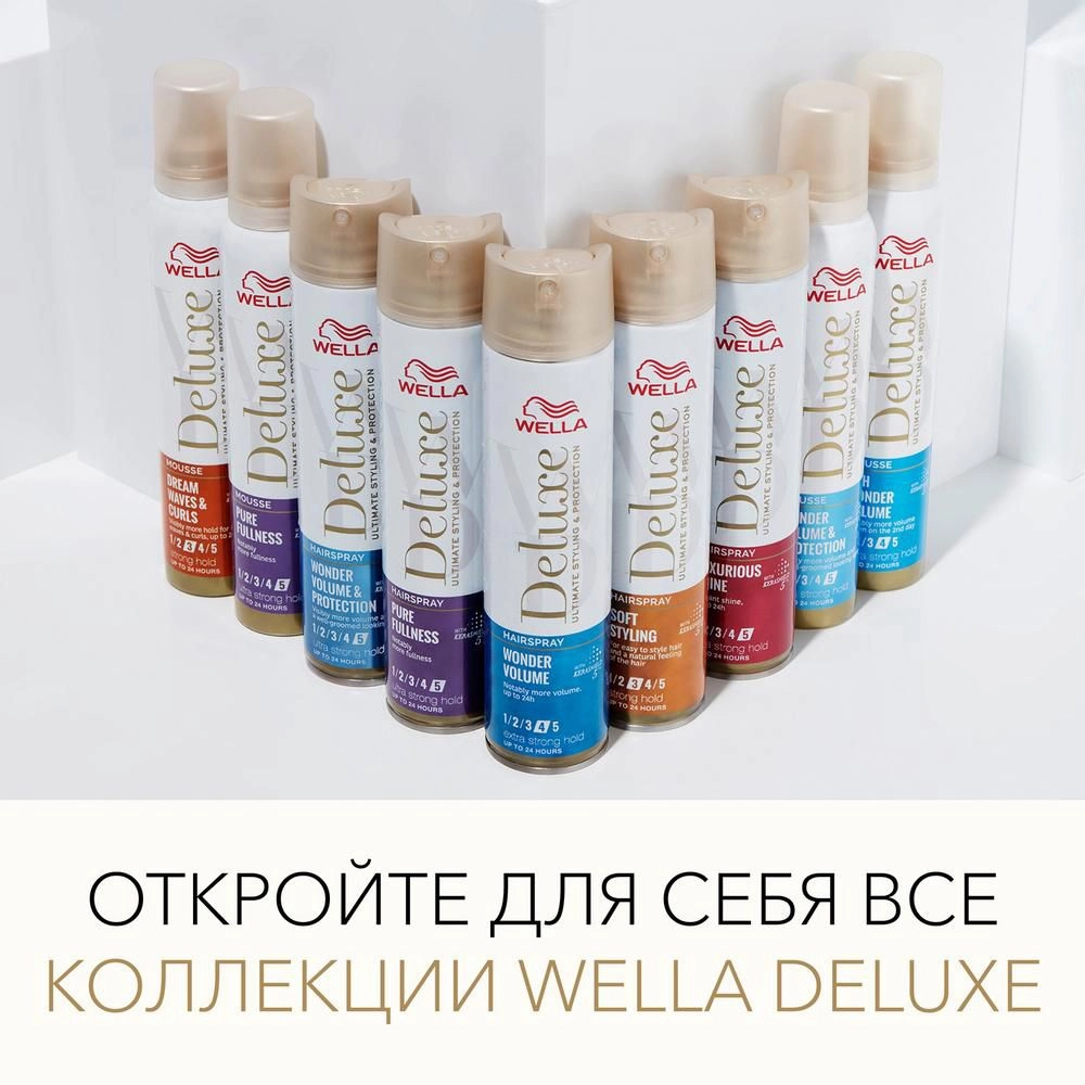 WELLA Мус для волосся Deluxe Wonder Volume&Protection суперсильна фіксація, 200 мл - фото N5