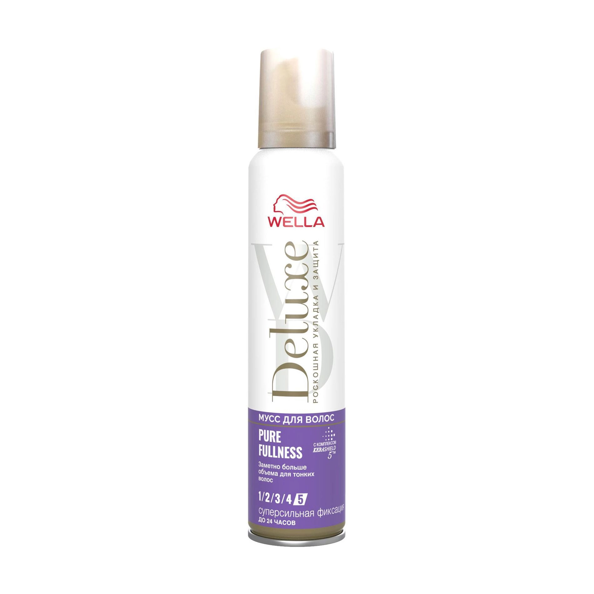 WELLA Мусс для тонких волос Deluxe Pure Fulness Объем, суперсильная фиксация, 200 мл - фото N1