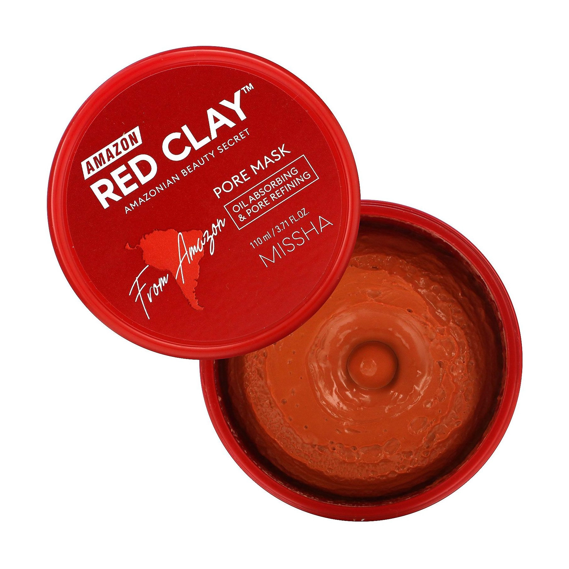 Missha Маска для обличчя Amazon Red Clay Pore Mask на основі червоної глини, 110 мл - фото N3