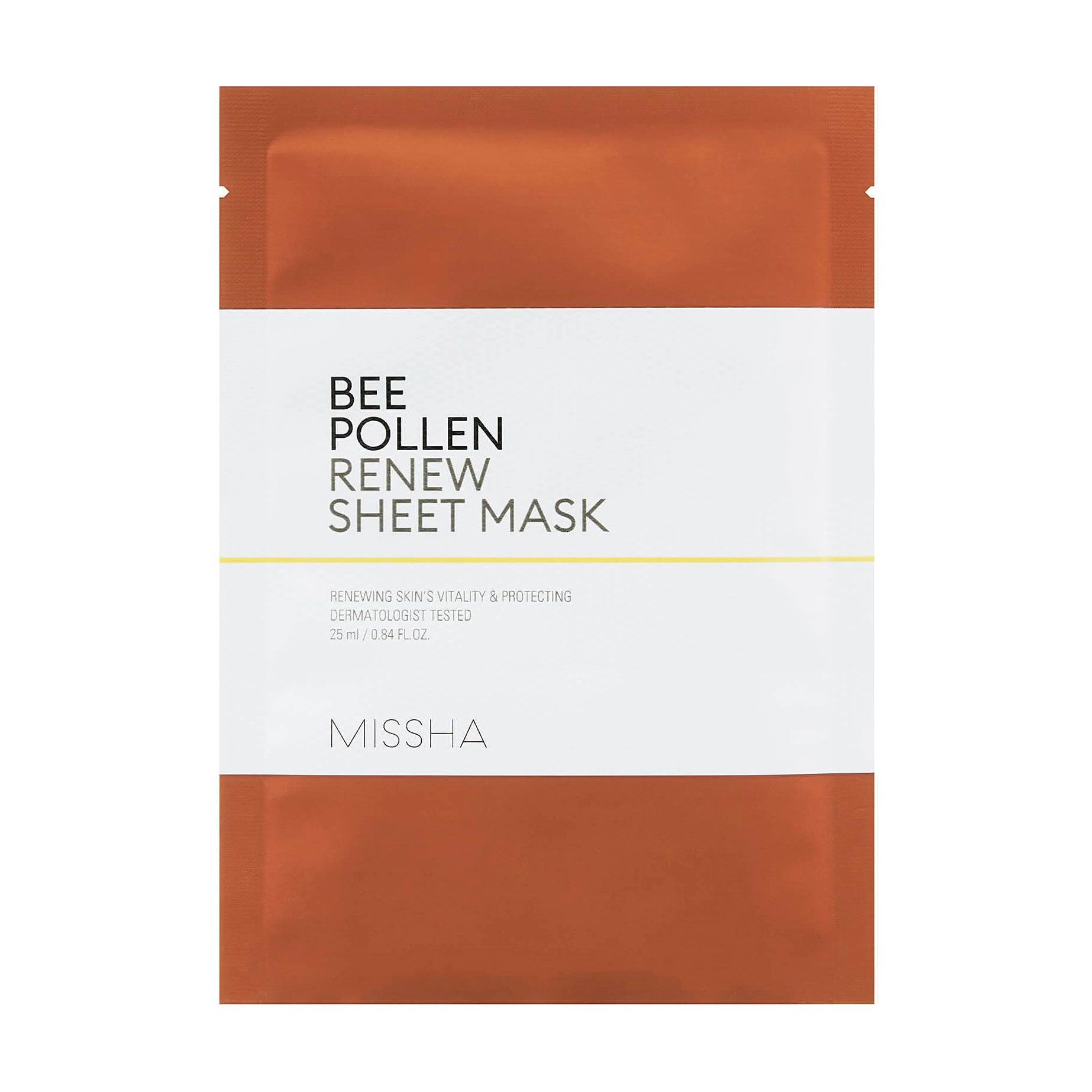 Missha Тканинна маска для обличчя Bee Pollen Renew Sheet Mask, 25 мл - фото N1