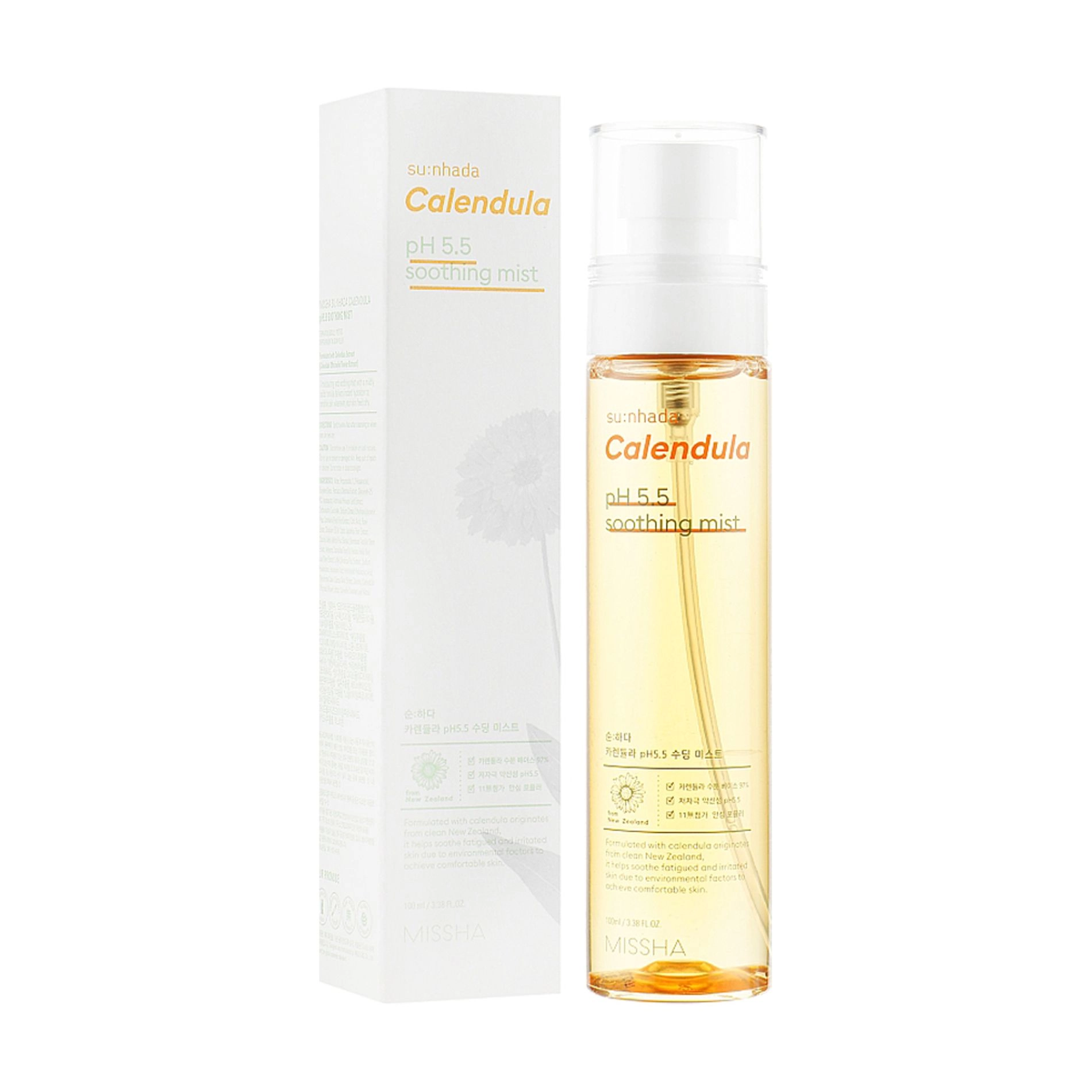 Missha Міст для обличчя Su:Nhada Calendula pH 5.5 Soothing Mist, 100 мл - фото N1