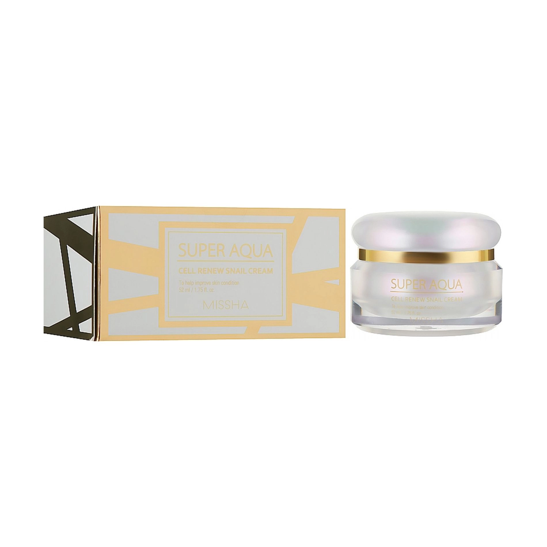 Missha Крем для лица Super Aqua Cell Renew Snail с муцином улитки, 47 мл - фото N3