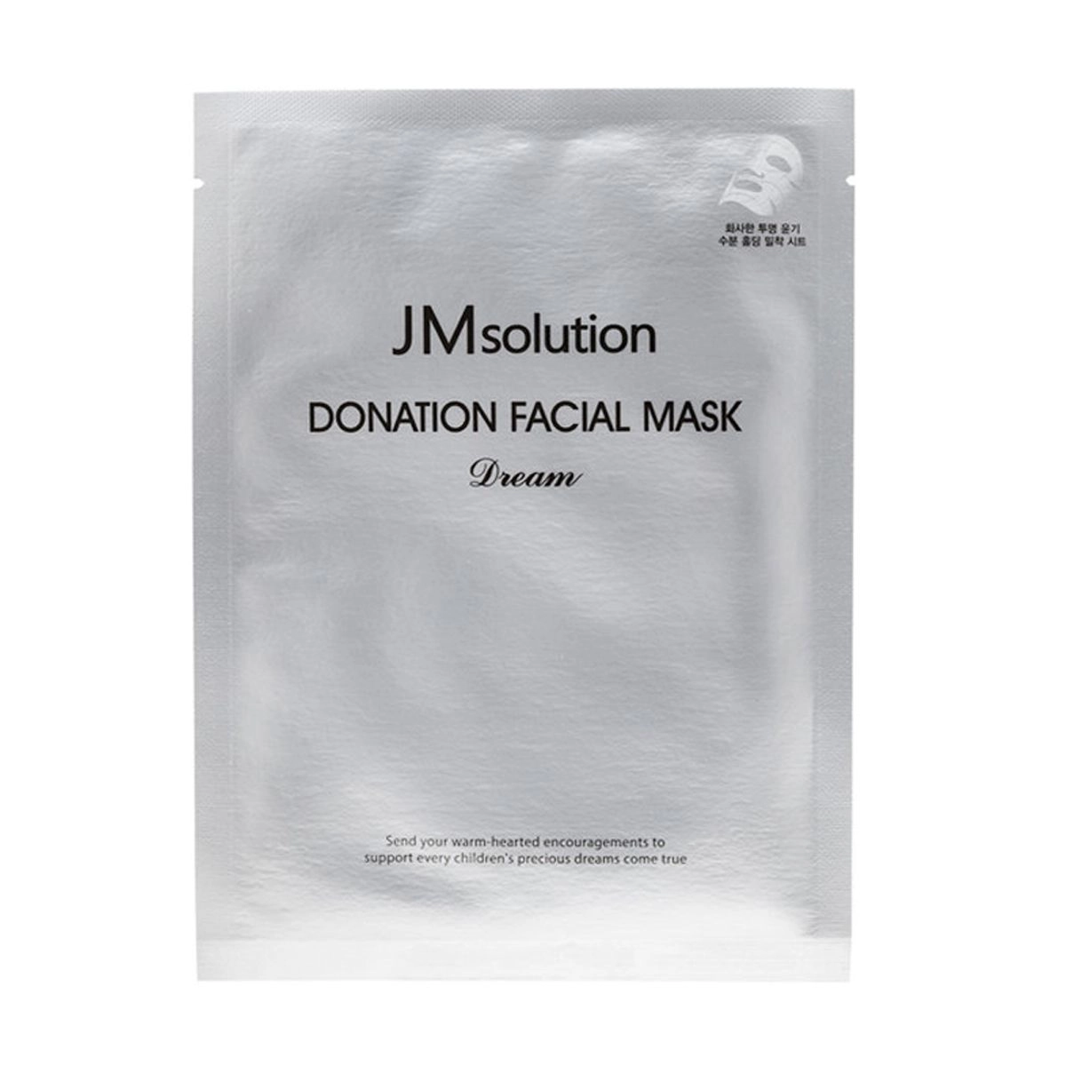 JMsolution Тканинна маска для обличчя освітлювальна, з пептидним комплексом Donation Facial Mask Dream, 37 мл - фото N1