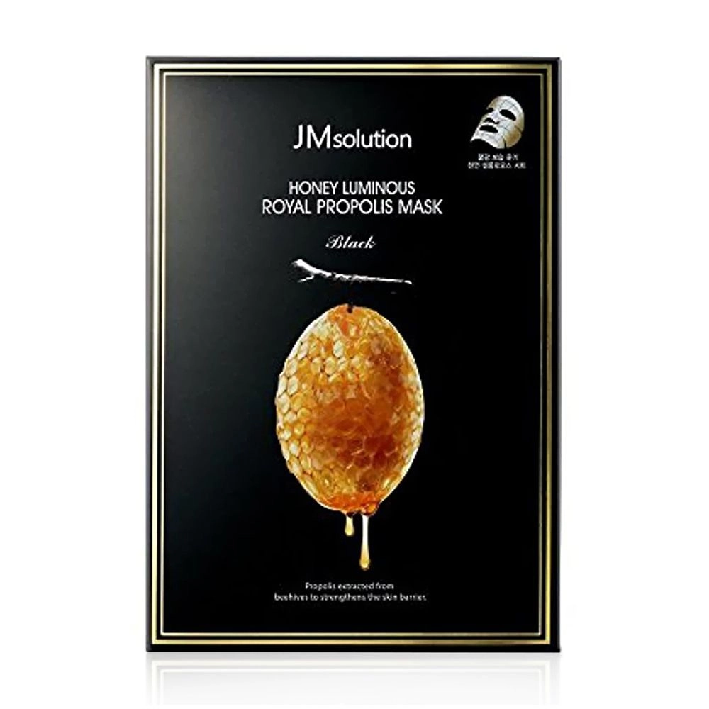 JMsolution Тканинна маска для обличчя Honey Luminous Royal Propolis Mask з прополісом, 30 г - фото N1