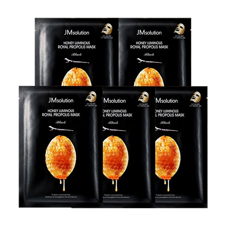 JMsolution Тканинна маска для обличчя Honey Luminous Royal Propolis Mask з прополісом, 30 г - фото N2