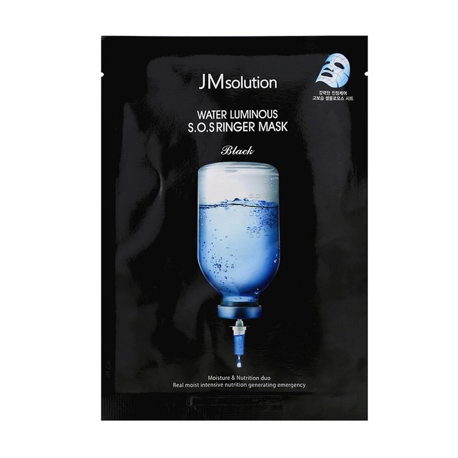 Тканинна маска для обличчя з гіалуроновою кислотою - JMsolution Water Luminous S.O.S Ringer Mask, 35 мл, 10 шт - фото N2