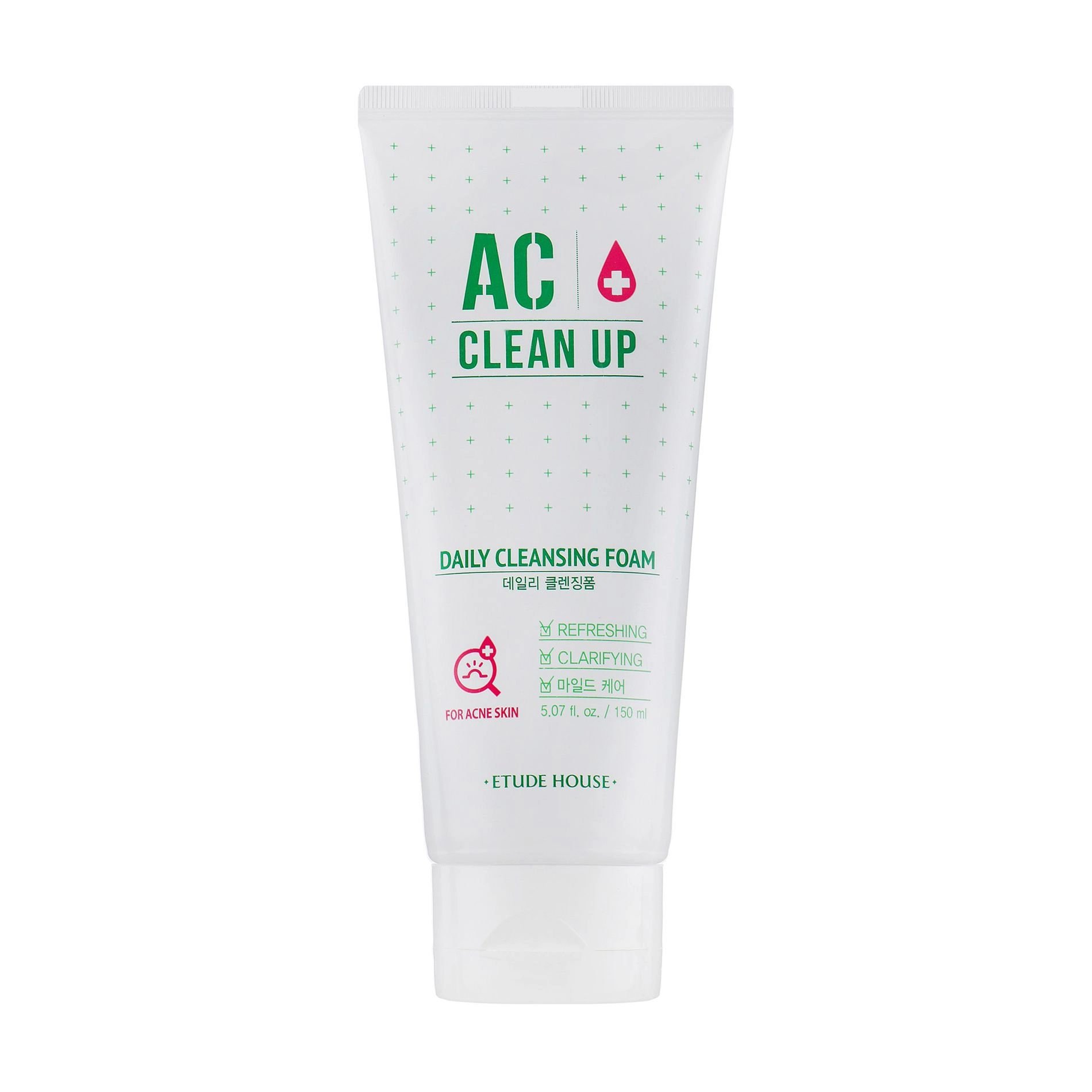 Etude House Пінка для вмивання обличчя AC Clean Up Cleansing Foam, 150 мл - фото N1
