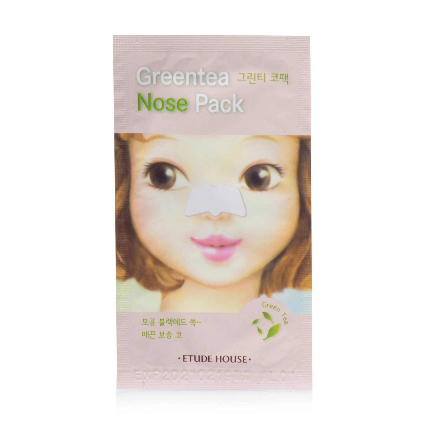 Etude House Очищувальний патч для носа Green Tea Nose Pack з зеленим чаєм, 1 шт - фото N1
