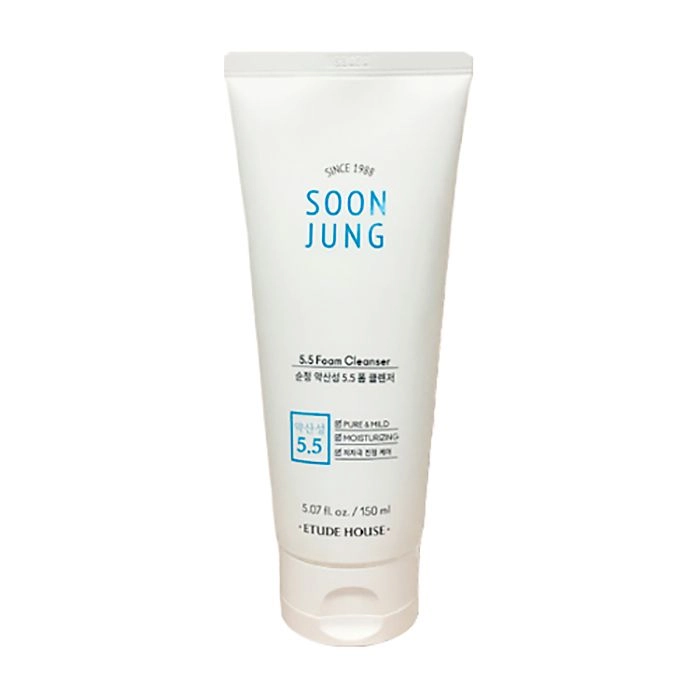 Etude House Пенка для умывания Soon Jung pH 5.5 Foam Cleanser, 150 мл - фото N1