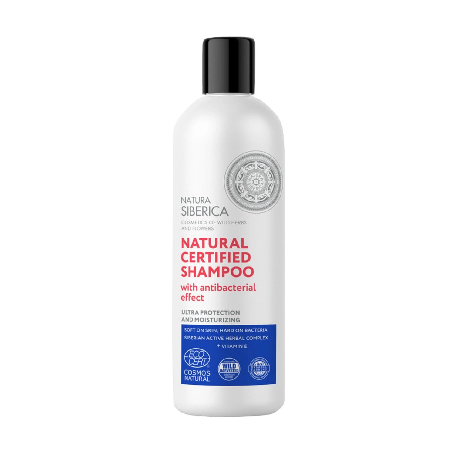 NATURA SIBERICA Антибактеріальний шампунь Natural Certified Shampoo Ультразахист та зволоження, 400 мл - фото N1