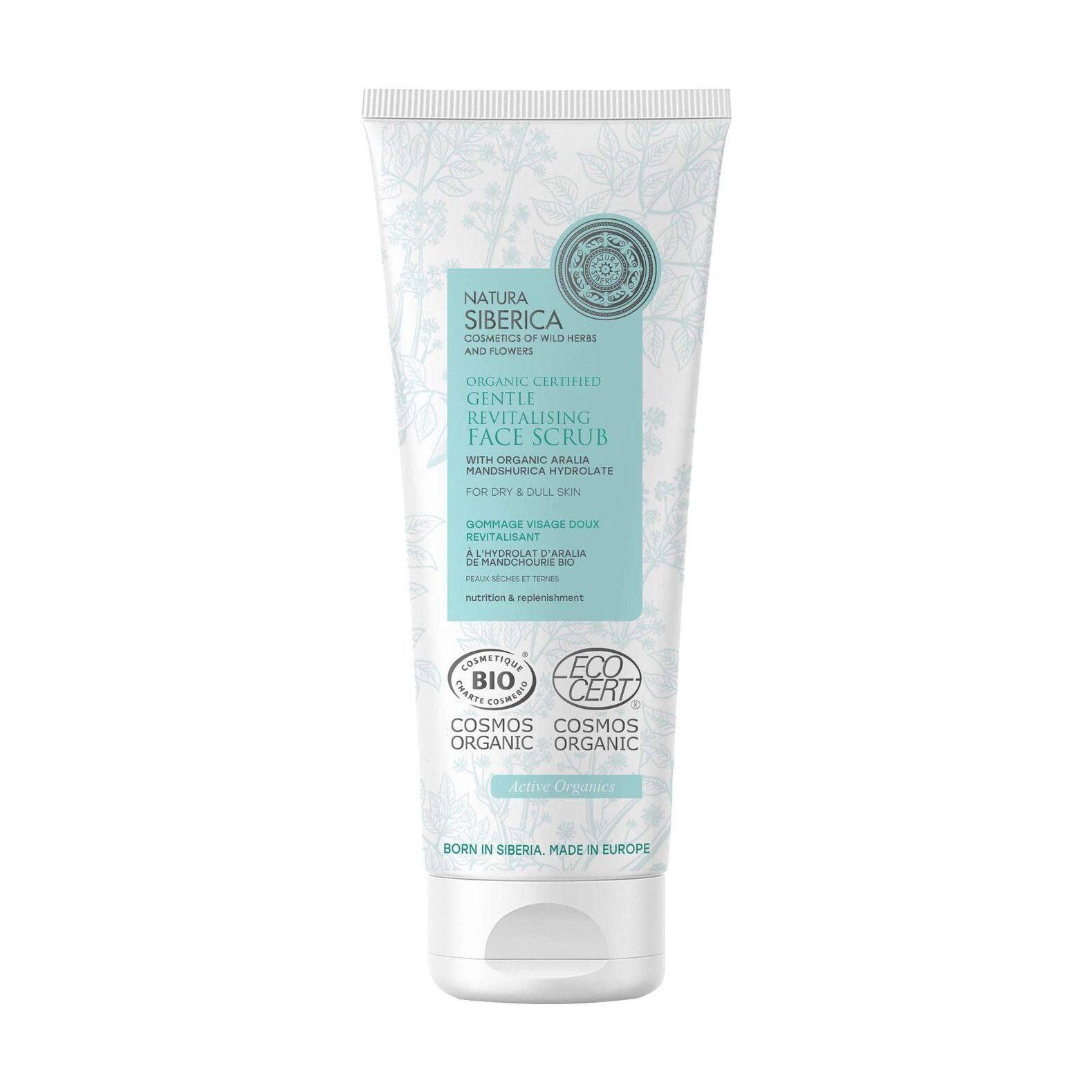 NATURA SIBERICA Восстанавливающий скраб для лица Organic Certified Gentle Revitalising Face Scrub для сухой и тусклой кожи, 100 мл - фото N1