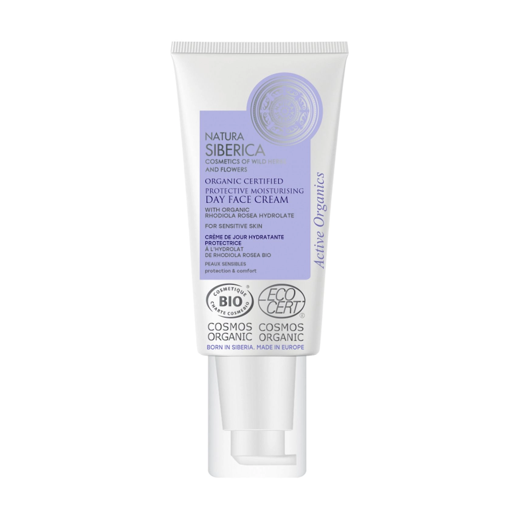 NATURA SIBERICA Денний крем для обличчя Organic Certified Protective Moisturizing Day Face для чутливої шкіри, 50 мл - фото N1