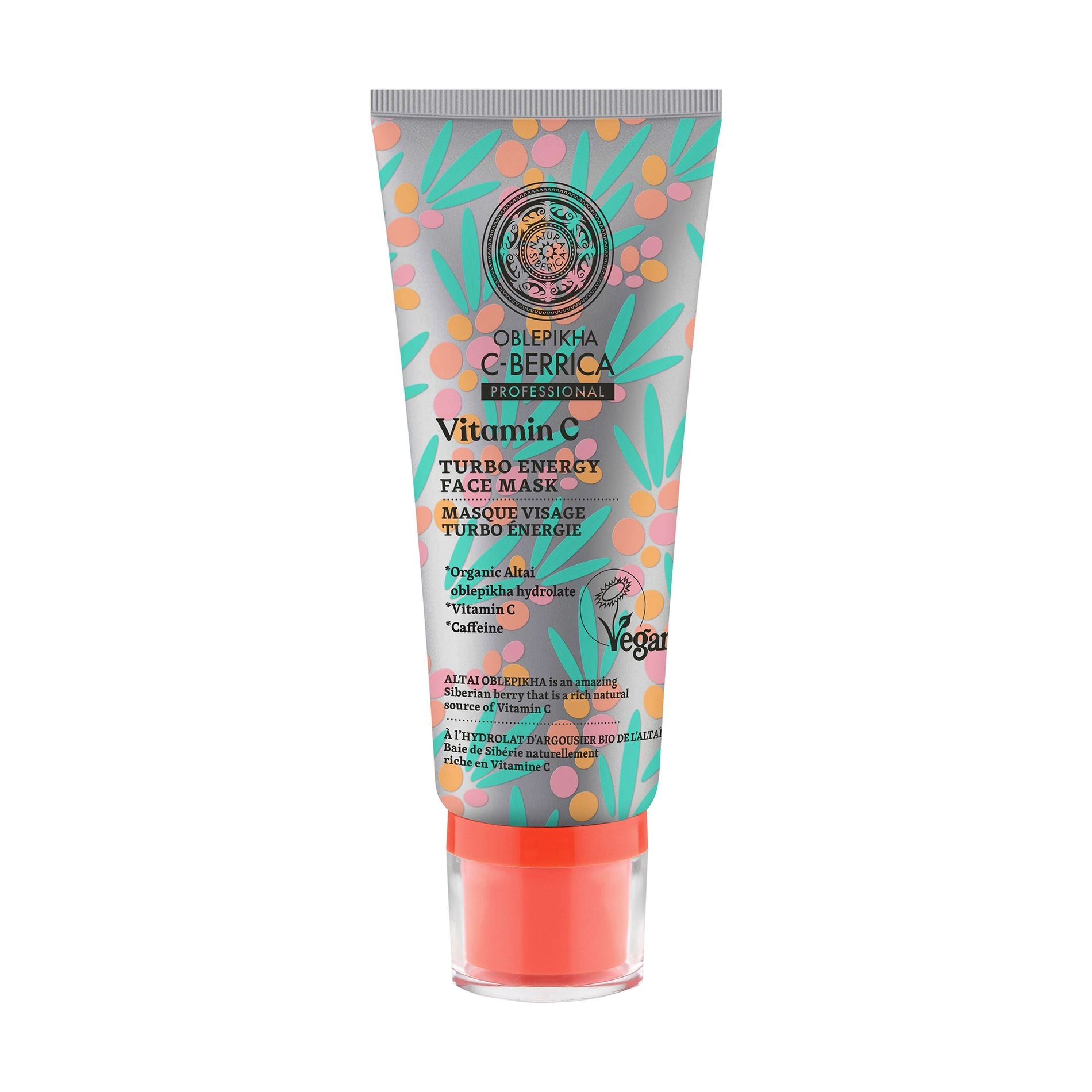 NATURA SIBERICA Експрес маска-енергетик для обличчя Oblepikha C-Berrica Vitamin C Energizing Mask, 100 мл - фото N1