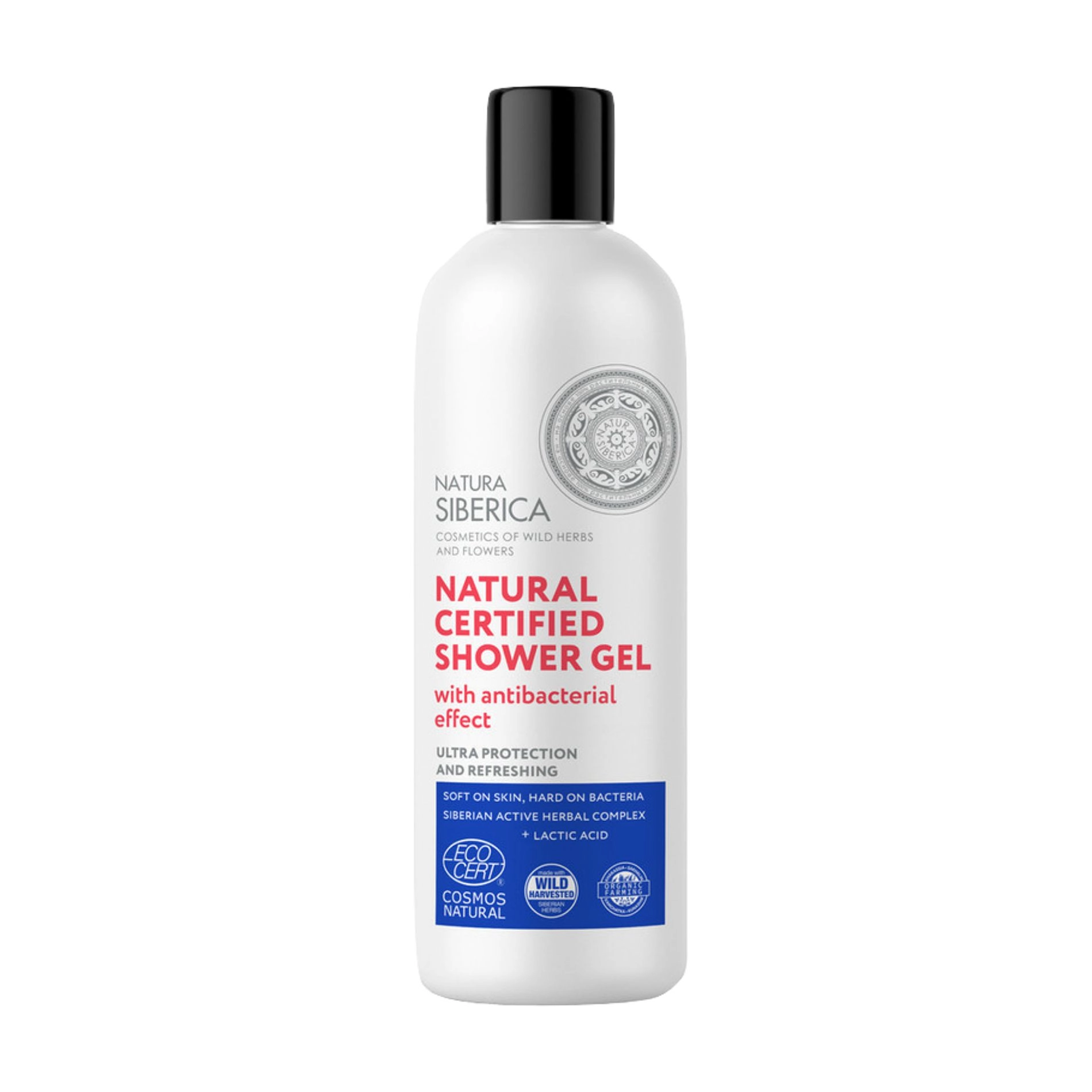 NATURA SIBERICA Антибактеріальний гель для душу Certified Shower Gel Ультразахист та свіжість, 400 мл - фото N1