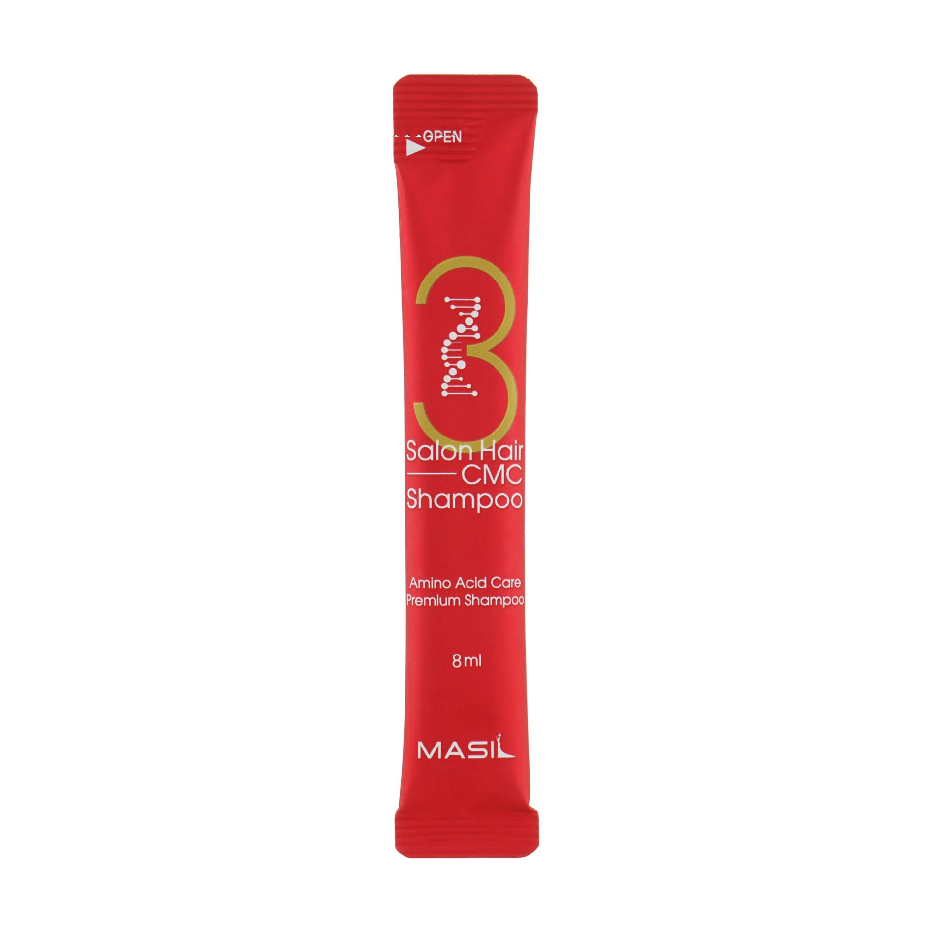 Восстанавливающий шампунь с керамидами и аминокислотами для поврежденных волос - Masil 3 Salon Hair CMC Shampoo, 20x8 мл - фото N2