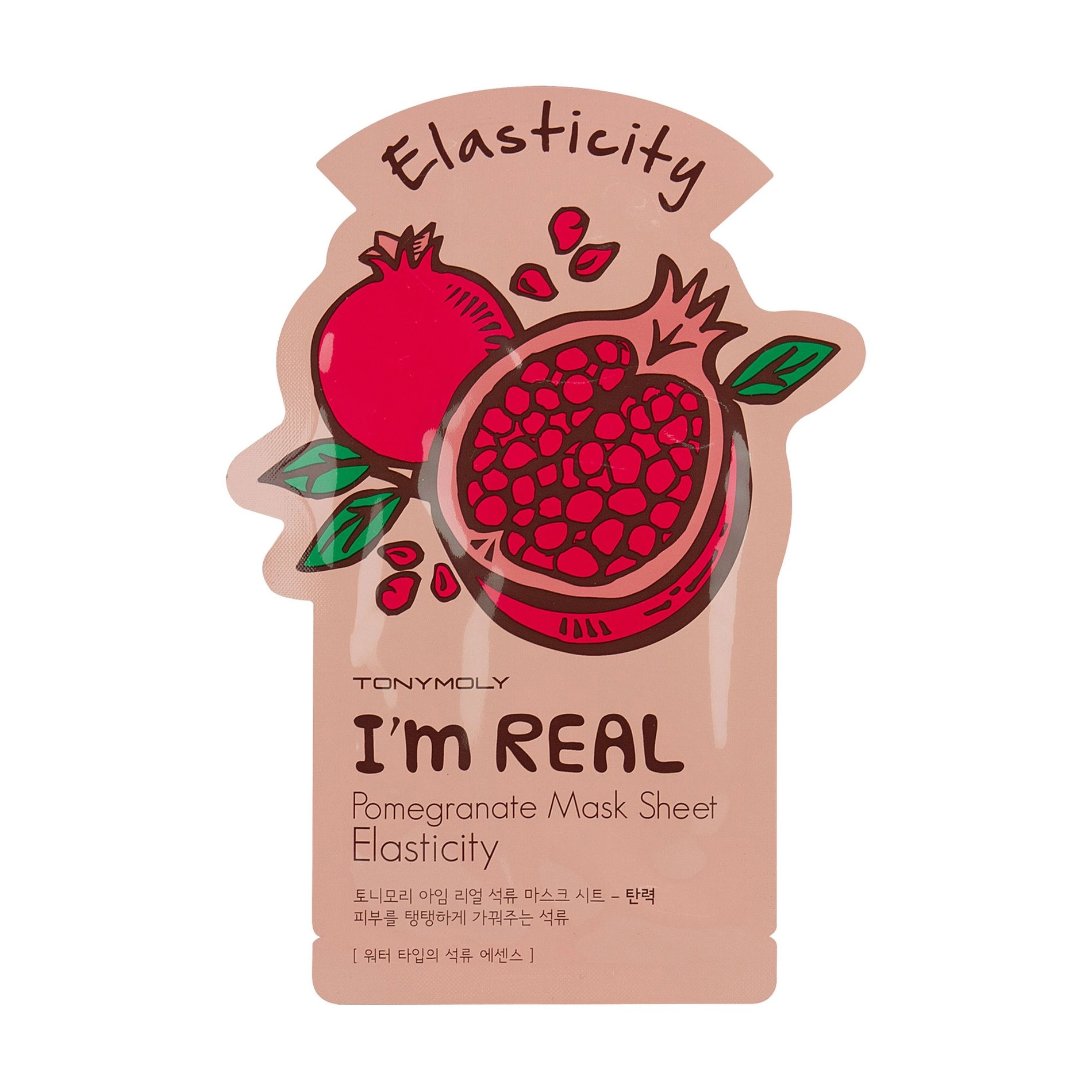 Tony Moly Тканевая маска для лица Im Real Pomegranate Mask Sheet, 21 мл - фото N1