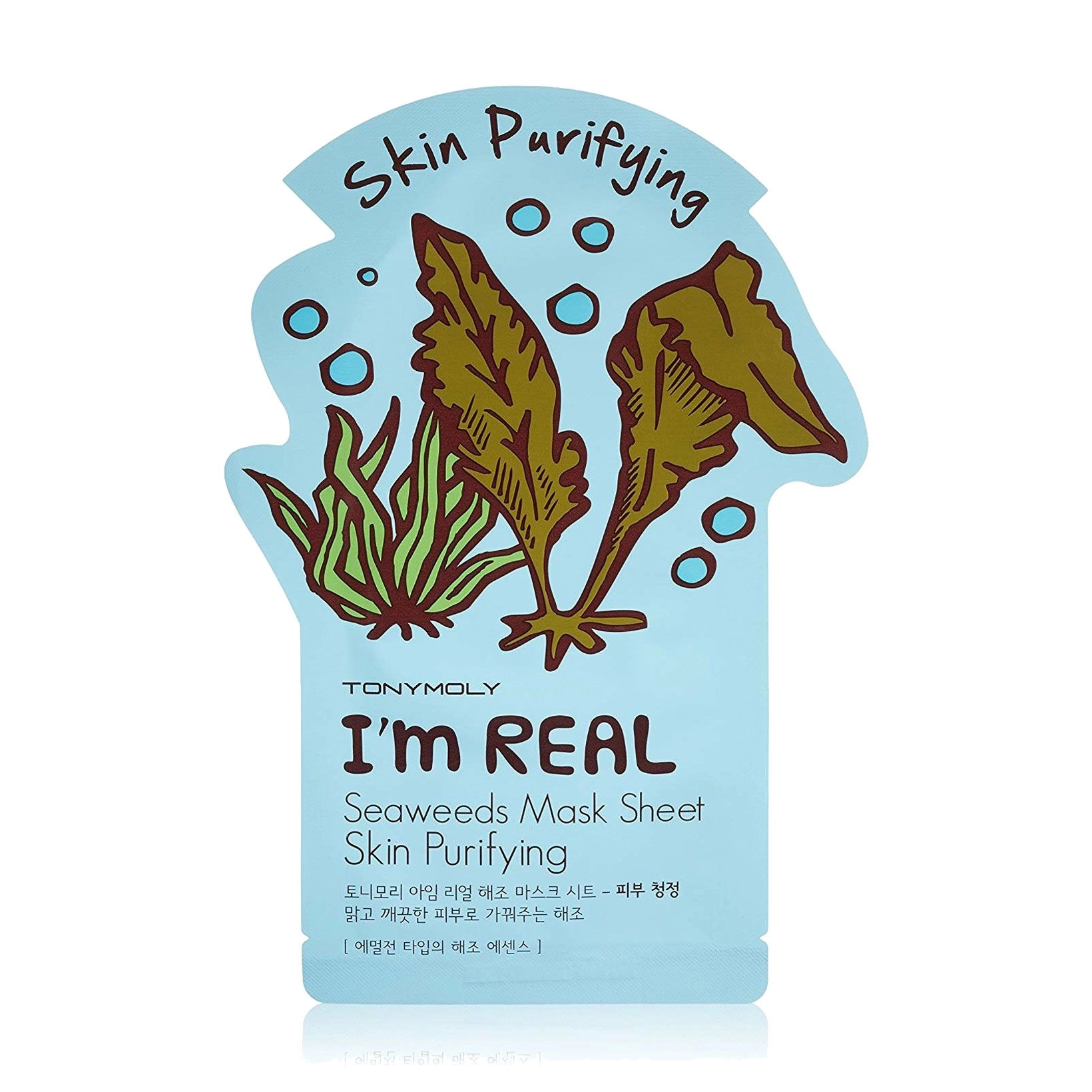 Tony Moly Тканинна маска для обличчя Im Real Seaweeds Mask Sheet, 21 мл - фото N1