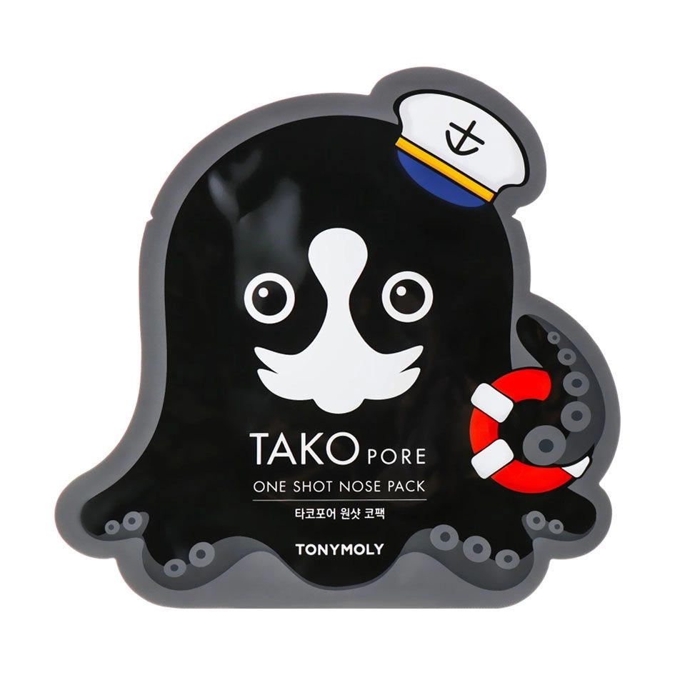 Tony Moly Маска-пластырь для носа от черных точек Tako Pore One Shot Nose Pack, 1.5 г - фото N1