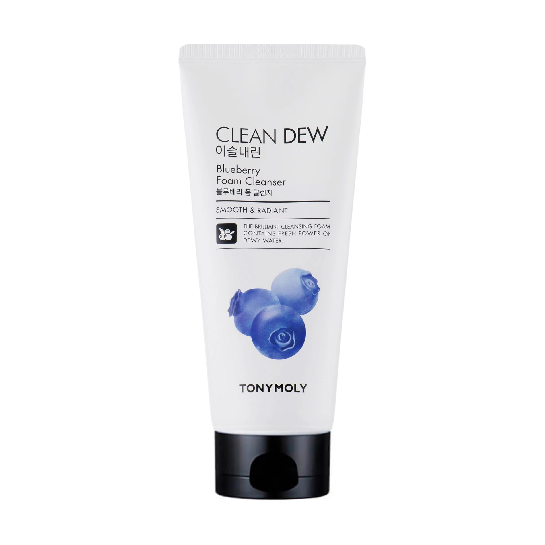 Tony Moly Очищаюча пінка для вмивання Clean Dew Blueberry Foam Cleanser з чорницею, 180 мл - фото N1