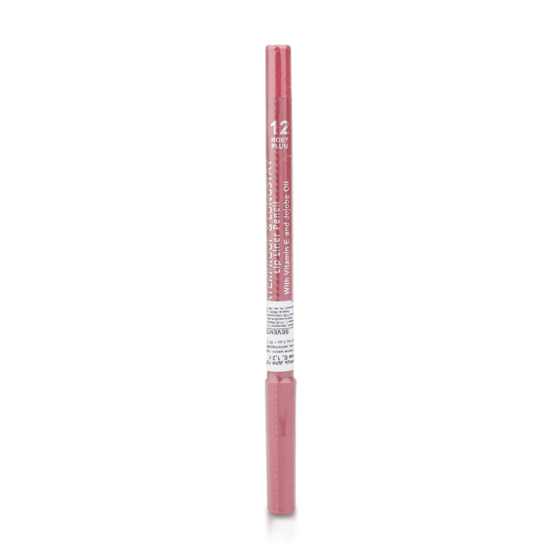 Seventeen Водостойкий карандаш для губ Supersmooth Waterproof Lipliner, 12 Rosy Plum, 1.2 г - фото N1