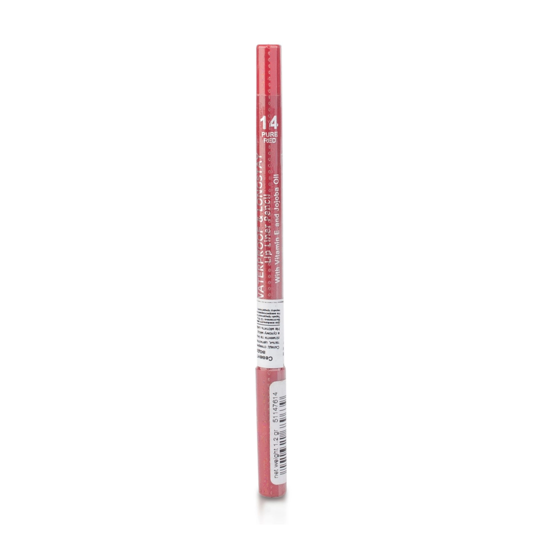 Seventeen Водостойкий карандаш для губ Supersmooth Waterproof Lipliner, 14 Pure Red, 1.2 г - фото N1