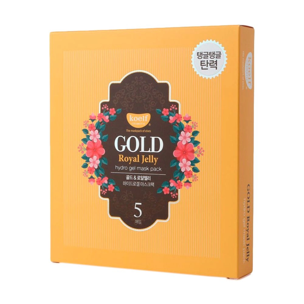 PETITFEE & KOELF Гідрогелева маска для обличчя Gold & Royal Jelly Mask з золотом та маточним молочком, 5 шт - фото N1