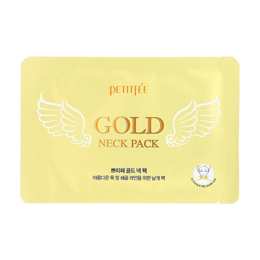 PETITFEE & KOELF Гідрогелева маска для шиї Hydrogel Angel Wings Gold Neck Pack з плацентою, 10 г - фото N1