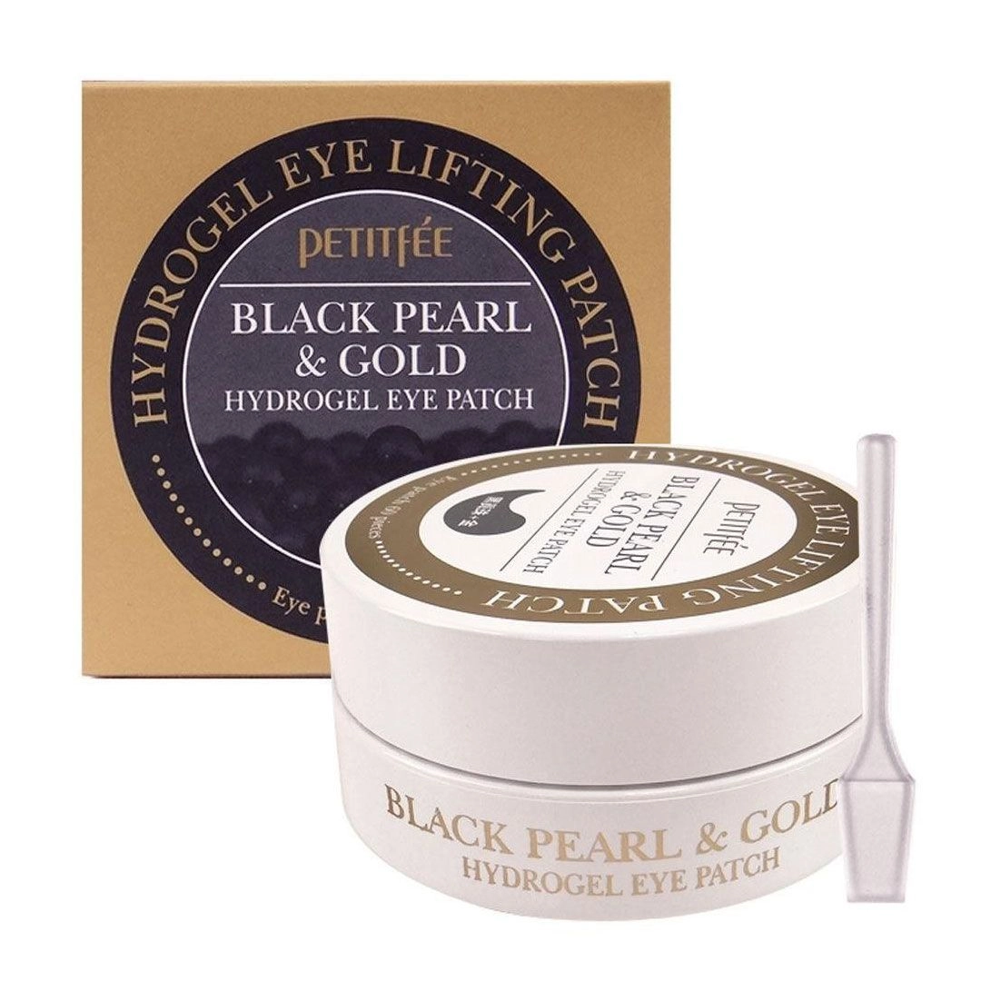 PETITFEE & KOELF Гідрогелеві патчі для шкіри навколо очей Black Pearl & Gold Hydrogel Eye Patch із золотом та чорними перлами, 60 шт - фото N3