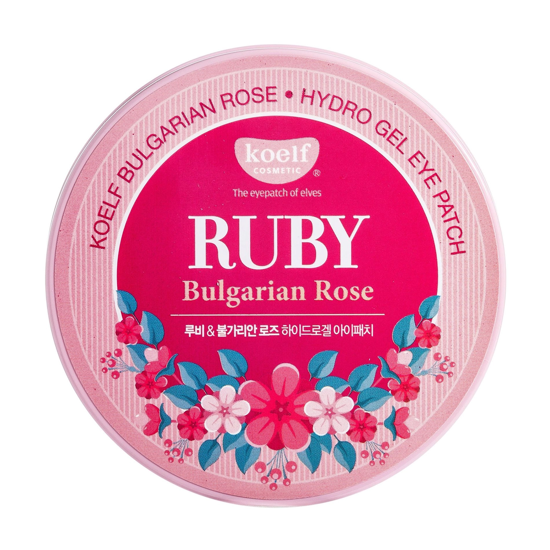 PETITFEE & KOELF Гідрогелеві патчі для шкіри навколо очей Ruby & Bulgarian Rose Eye Patch з рубіном та болгарською трояндою, 60 шт - фото N1