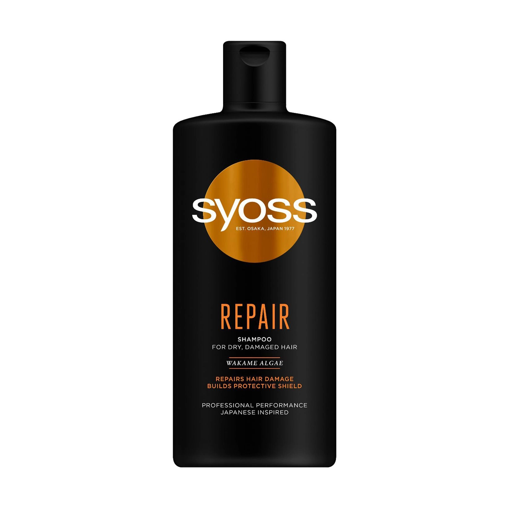 SYOSS Шампунь Repair Shampoo для сухих и поврежденных волос, с водорослями вакаме, 440 мл - фото N1