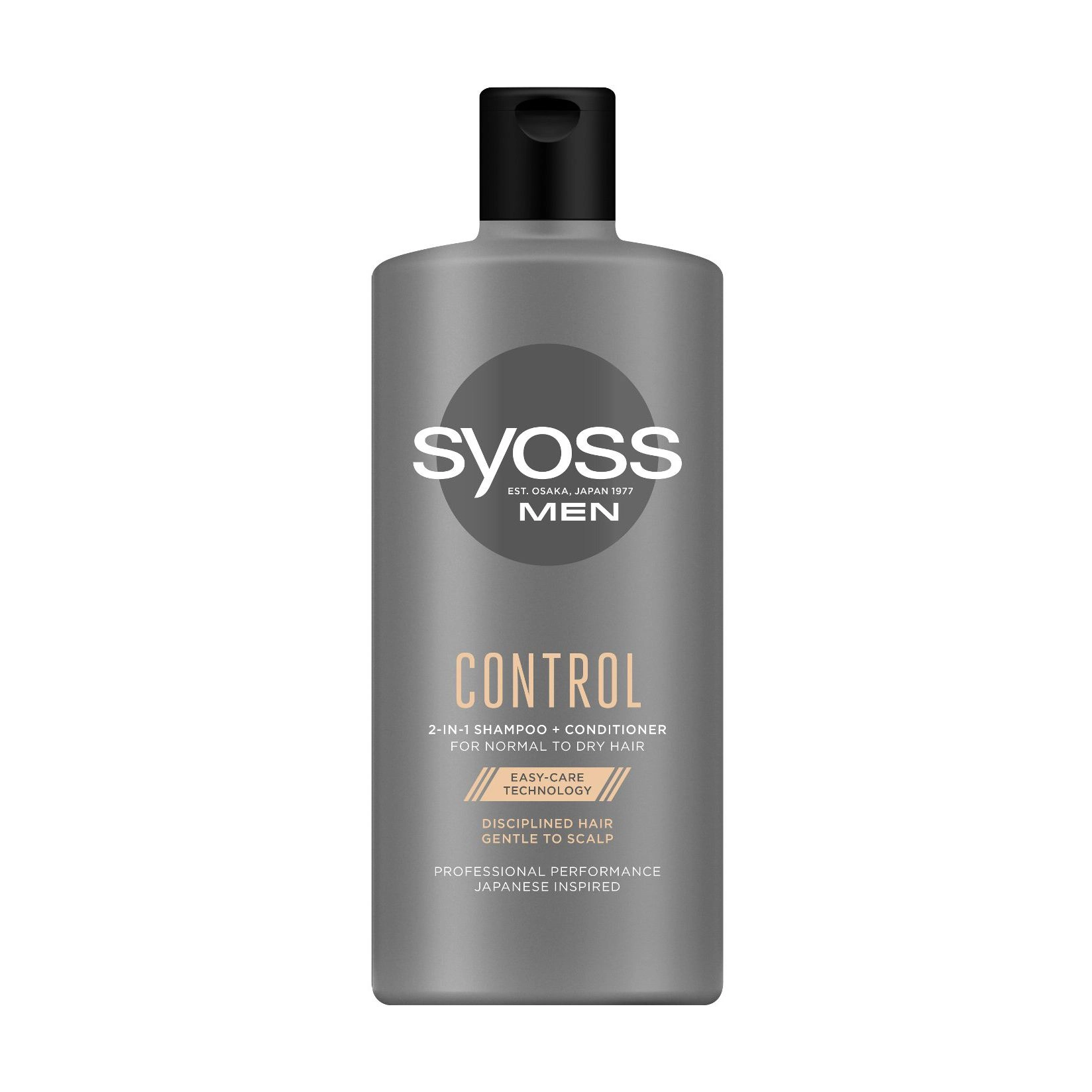 SYOSS Чоловічий шампунь-кондиціонер Men Control 2-in-1 Shampoo + Conditioner для нормального та сухого волосся, 440 мл - фото N1