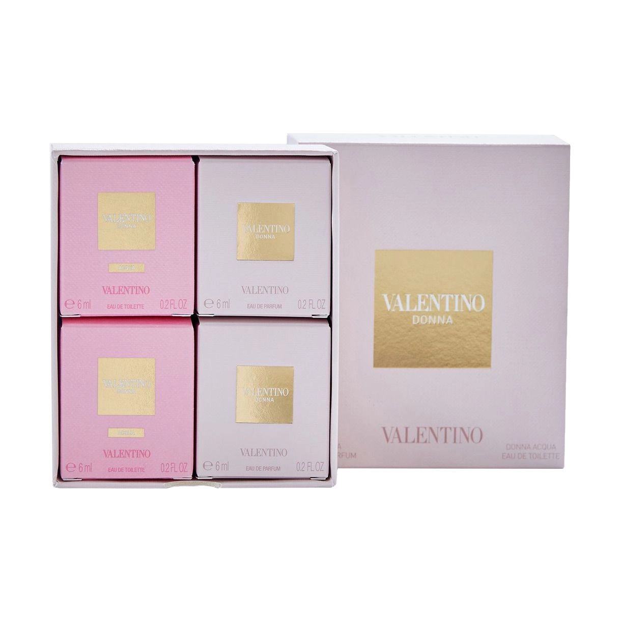 Valentino Парфумований набір жіночий Donna Mini Travel Set (парфумована вода, 2*6 мл + туалетна вода Acqua, 2*6 мл) - фото N1