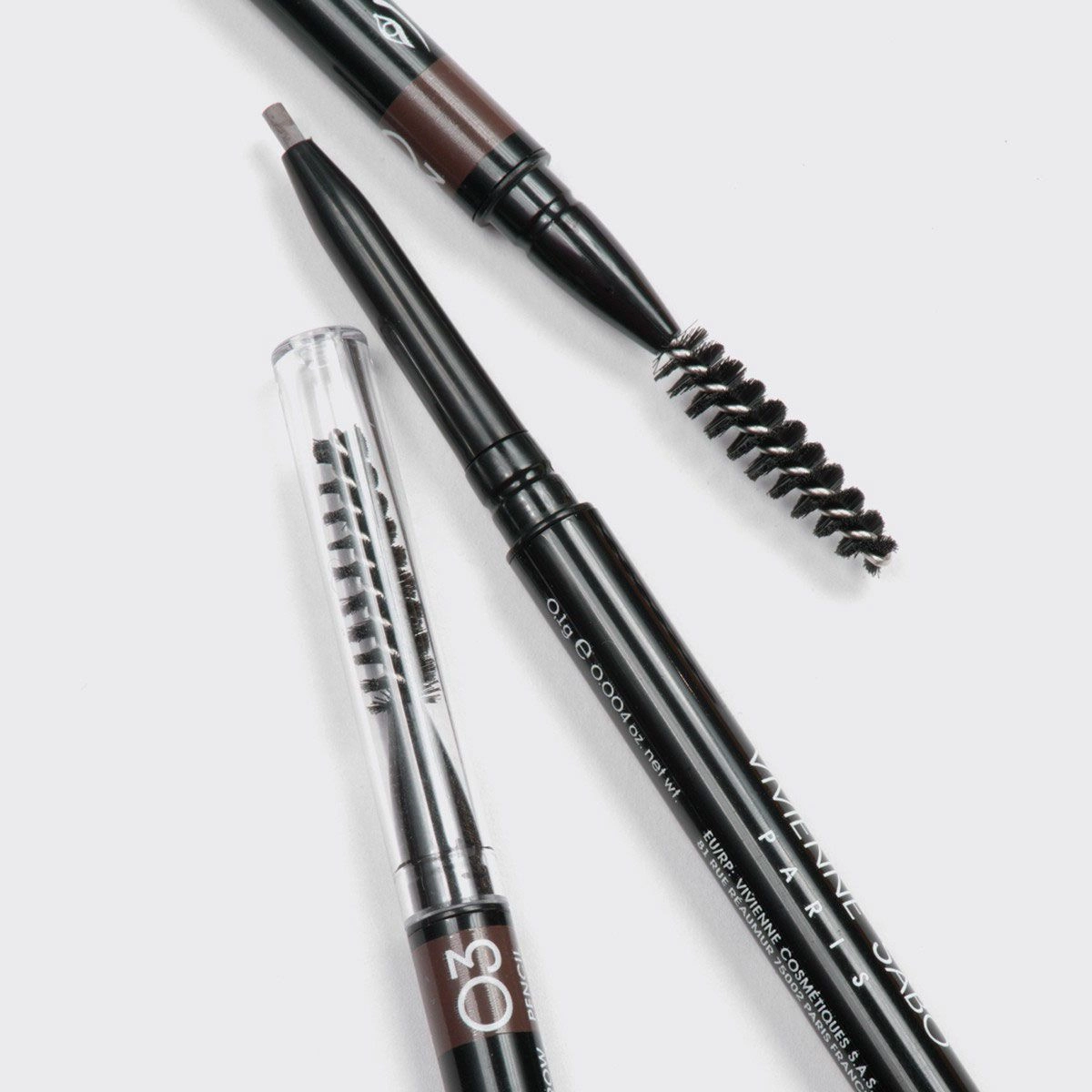 Vivienne Sabo Автоматический карандаш для бровей Brow Arcade 03 Темно-коричневый, с щеточкой, 0.1 г - фото N4