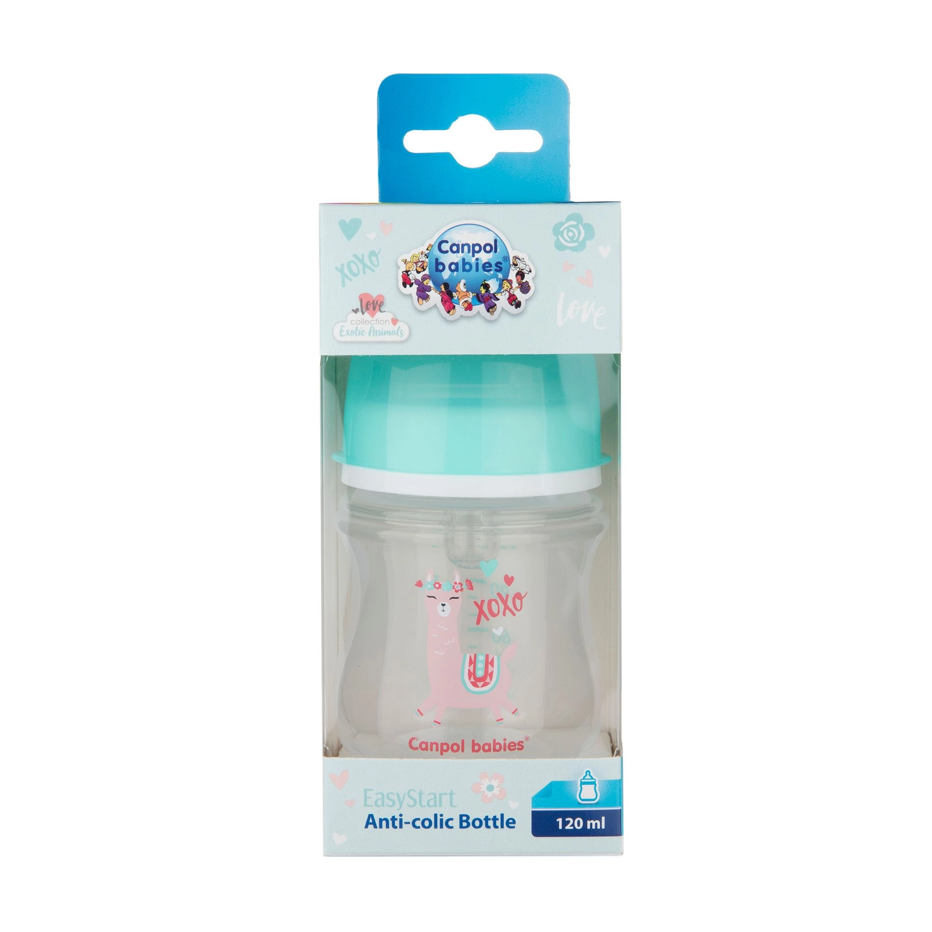 Canpol Babies Бутылка EasyStart-Toys с широким горлышком, антиколиковая, зеленый кузнечик, 120 мл - фото N3