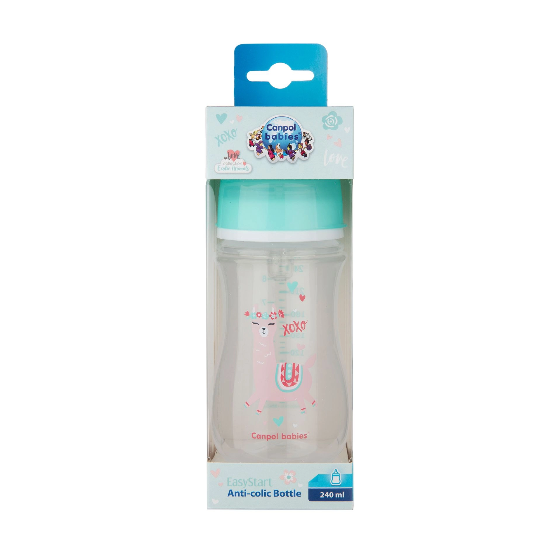 Canpol Babies Бутылка EasyStart-Toys с широким горлышком, антиколиковая, зеленый кузнечик, 240 мл - фото N3