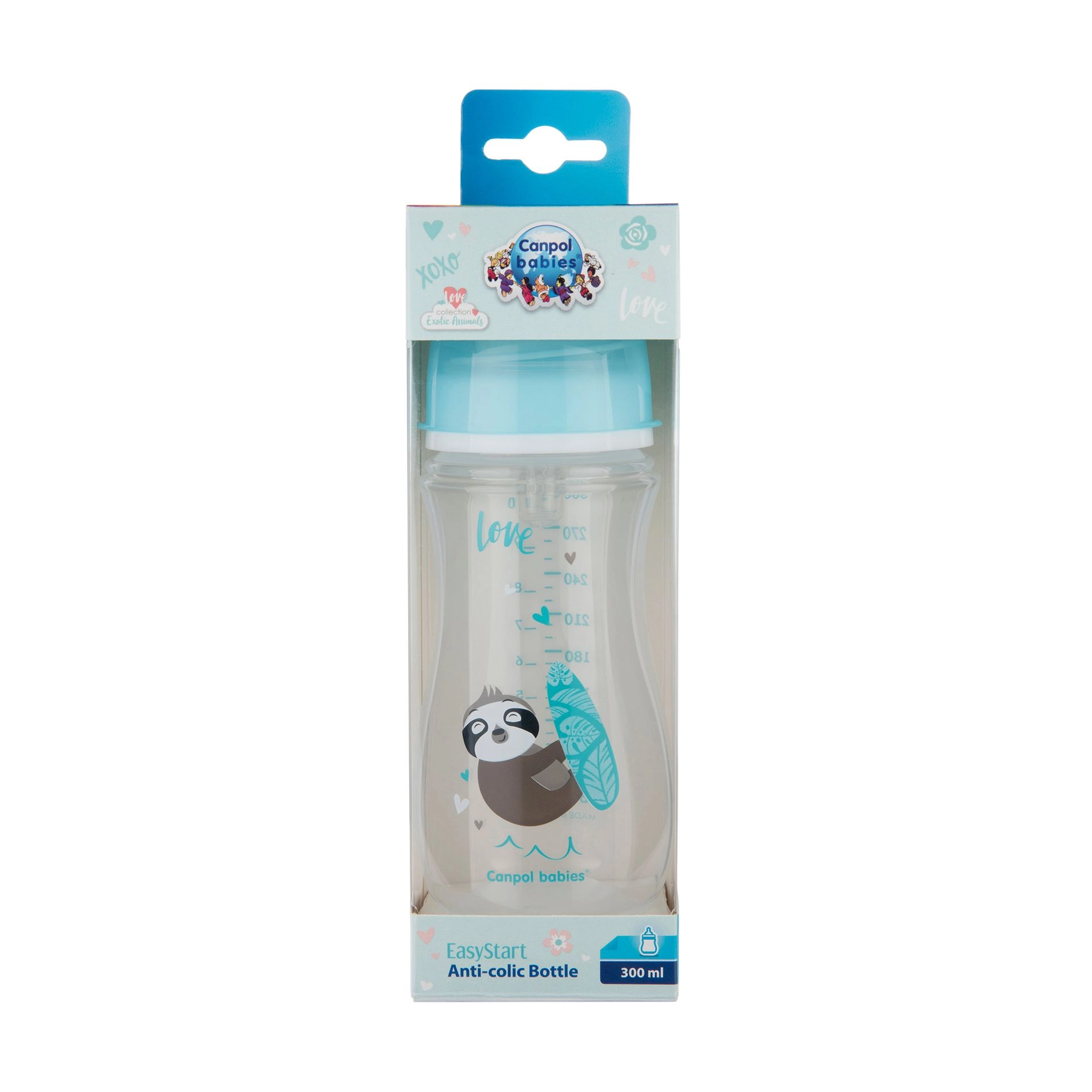 Canpol Babies Бутылка EasyStart-Toys с широким горлышком, антиколиковая, синяя машина, 300 мл - фото N3