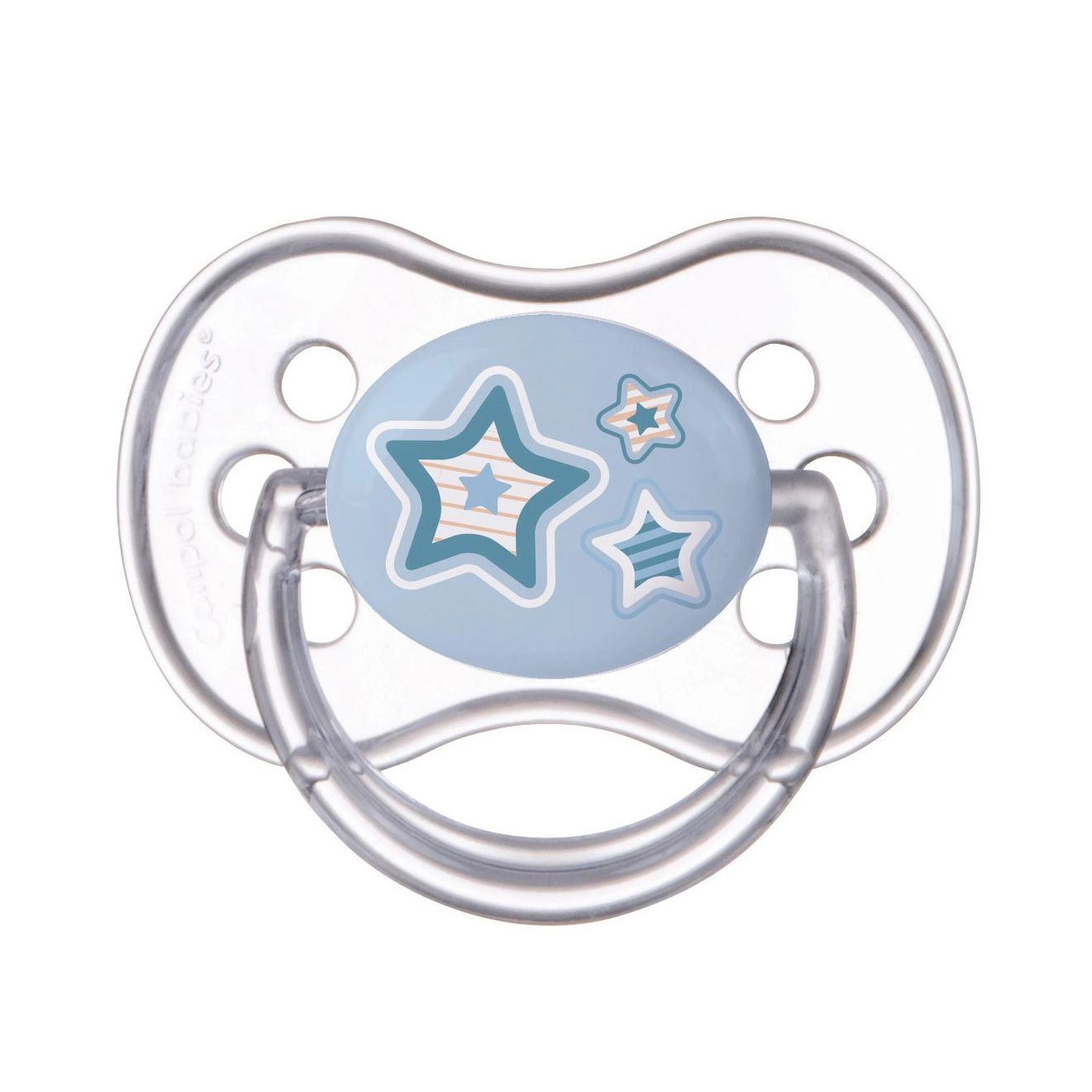 Canpol Babies Пустушка силіконова симетрична 0-6 міс Newborn baby сині зірки - фото N1